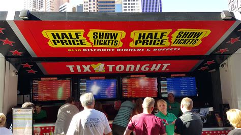 Half price tickets las vegas - 6,035 posts. 10 reviews. 111 helpful votes. 7. Re: 1/2 price tickets booths. 17 years ago. Save. Get in line 1/2 hour before the open. If you get there at opening time, you may wait the same 1/2 hour and get the leftovers.